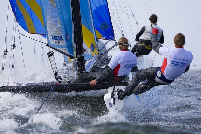 Top two Infusions in the lead - Nacra 2010 International Championship  &copy; Claire Matches http://www.clairematches.com